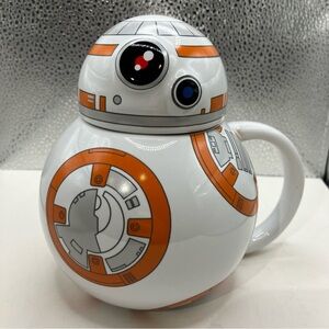 Disney BB-8 Star Wars Coffee Cup Mug with Lid - White & Orange